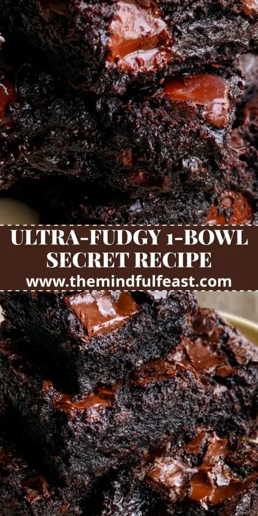 Zucchini Brownies: The Secret to an Ultra-Fudgy Dark Chocolate Masterpiece 4 A stack of ultra-fudgy Zucchini Brownies with a shiny crinkle crust and melted chocolate chunks on a white plate.