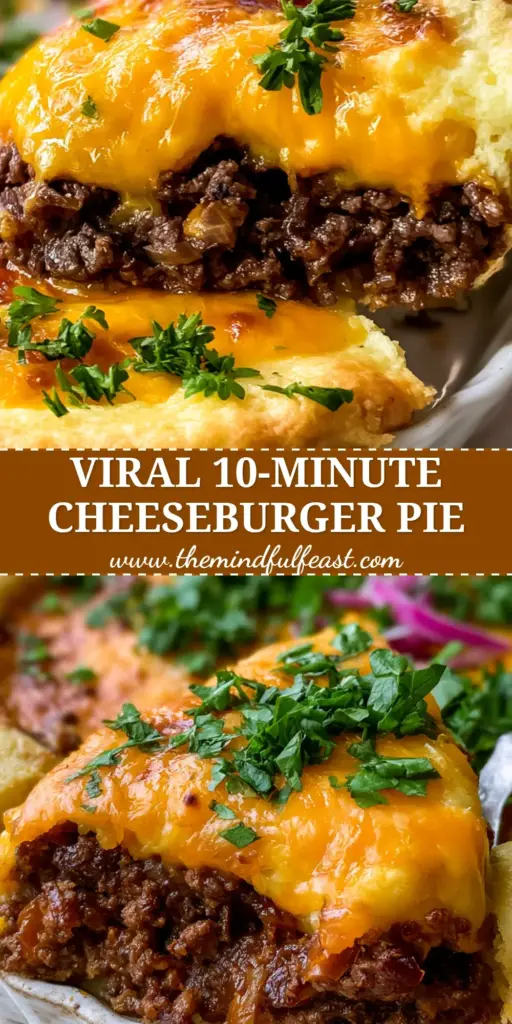 Cheeseburger Pie Recipe: The Ultimate Savory Comfort Food Bake 4 A close-up shot of a Cheeseburger Pie recipe slice being lifted from a ceramic dish, showing melted cheddar and browned beef.