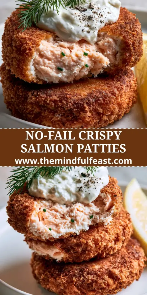 Salmon Croquettes with a Golden Panko Crust and Creamy Tartar Sauce 4 A stack of three golden-brown Salmon Croquettes on a white plate with tartar sauce and fresh dill.
