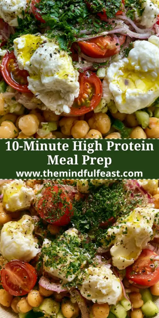 Cucumber Chickpea Salad: The Ultimate Shimmering Mediterranean Protein Bowl 4 A top-down photo of a cucumber chickpea salad with feta and lemon dressing in a cream ceramic bowl. (cucumber chickpea salad)