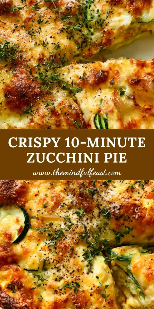 Zucchini Onion Pie with Caramelized Onions and Sharp Cheddar 4 A handheld smartphone photo of a golden-brown Zucchini Onion Pie in a white ceramic dish with a slice removed showing firm layers.