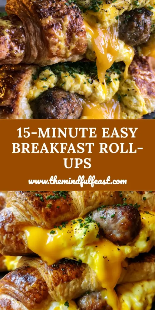 A stack of golden-brown Sausage Egg and Cheese Roll-Ups on a dark slate board with molten cheese and fresh chives.