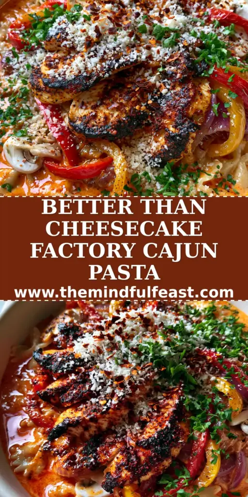 Cheesecake Factory Cajun Creamy Pasta: The Ultimate Louisiana Copycat 4 A top-down handheld photo of Cheesecake Factory Cajun creamy pasta in a white bowl, featuring bowtie pasta and orange sauce. (cheesecake factory cajun creamy pasta)