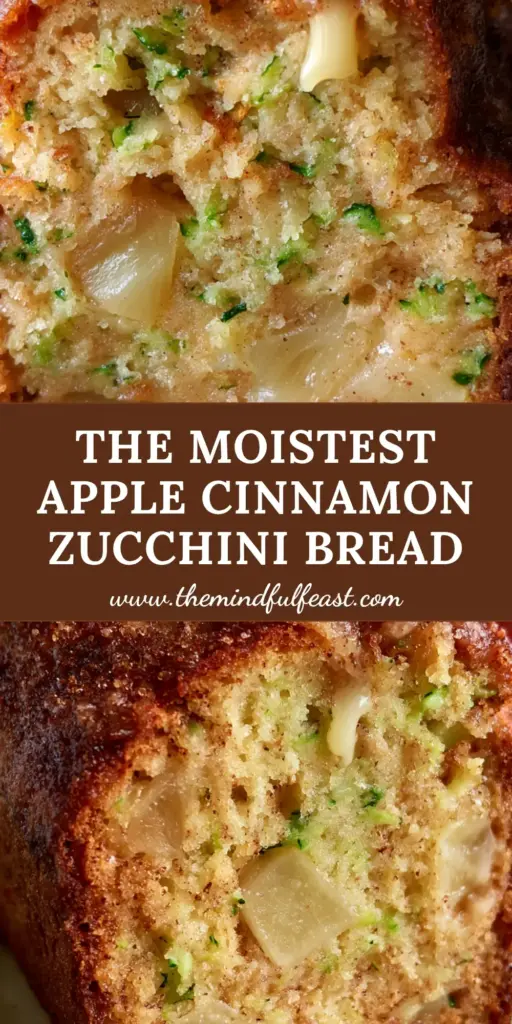 Apple Cinnamon Zucchini Bread with Caramelized Cinnamon Sugar Crust 3 A thick slice of Apple cinnamon zucchini bread with a melting butter pat on a rustic plate.