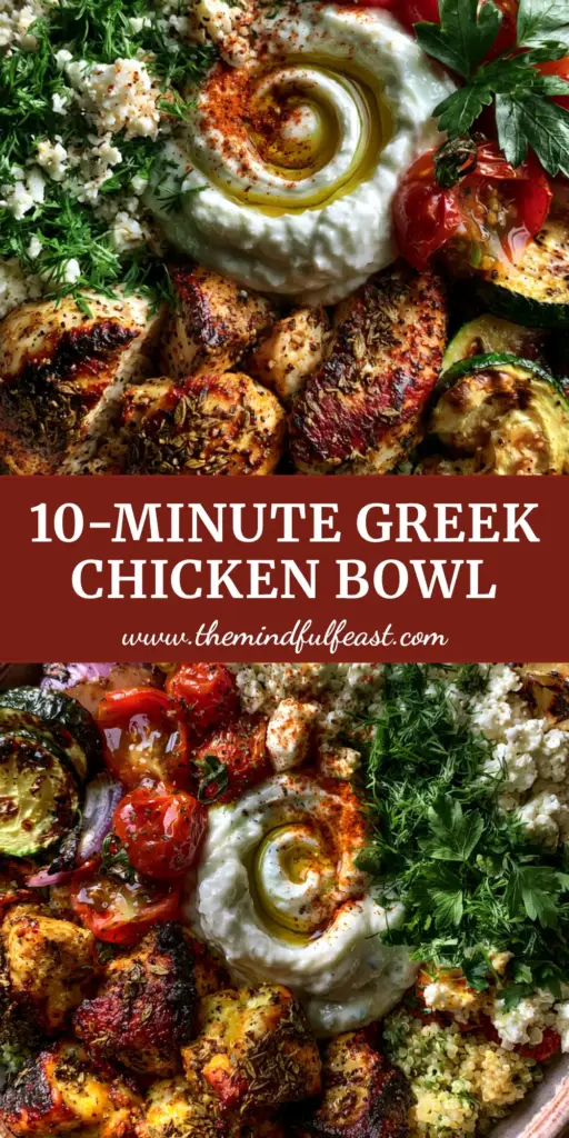 Greek Foods: The Ultimate Mediterranean Chicken and Lemon Quinoa Bowl 5 A vibrant Greek meal prep bowl with charred chicken, lemon quinoa, and tzatziki. (Greek foods)