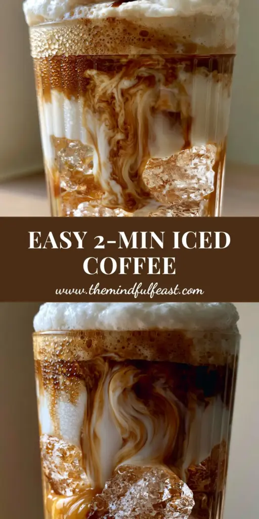 Nespresso Coffee Recipes: The Ultimate Layered Iced Caramel Macchiato 4 Aesthetic layered iced caramel macchiato in a ribbed glass with Nespresso espresso swirls and thick cold foam. (Nespresso coffee recipes)