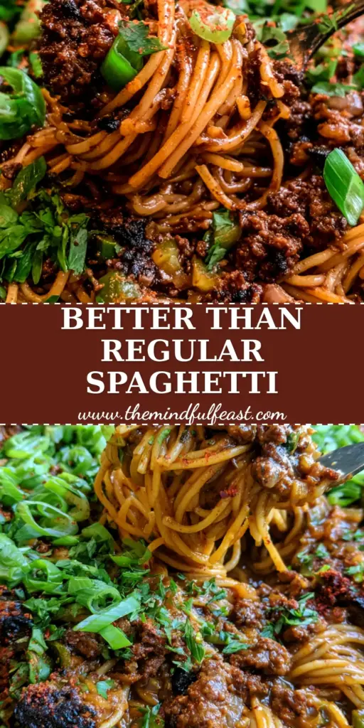 Cajun Inspired Dirty Spaghetti: A Bold, Mahogany-Sauced Skillet Masterpiece 4 A close up of a fork twirling a bite of Cajun inspired dirty spaghetti from a cast iron skillet, showing the mahogany sauce and charred beef.