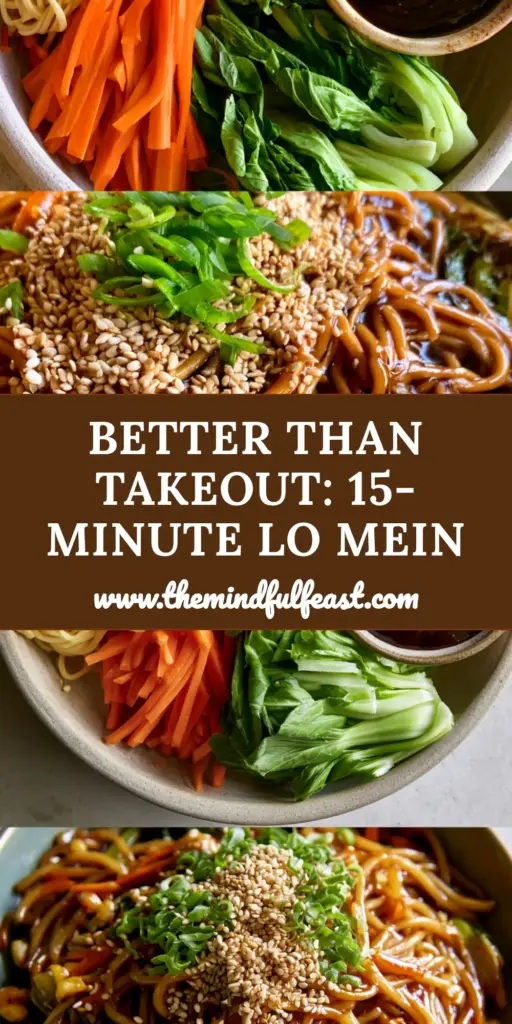 Lo Mein Noodles with Charred Bok Choy and Glossy Garlic Soy Glaze 3 A steaming bowl of caramelized lo mein noodles drenched in dark amber soy glaze with charred bok choy and toasted sesame seeds.