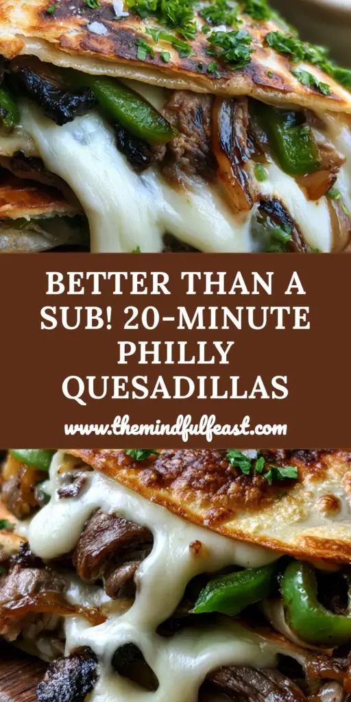 Philly Cheesesteak Quesadillas with Shaved Ribeye and Molten Provolone 4 A stack of crispy Philly cheesesteak quesadillas on a wooden board with molten provolone and charred ribeye. (Philly cheesesteak quesadillas)