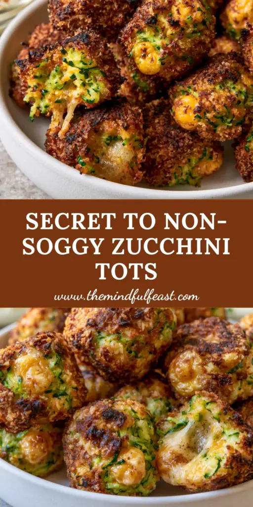 Cheesy Zucchini Tots with Garlic Aioli: The Ultimate Crispy Guide 4 A close-up vertical shot of golden-brown cheesy zucchini tots served in a white bowl with garlic aioli. (cheesy zucchini tots)