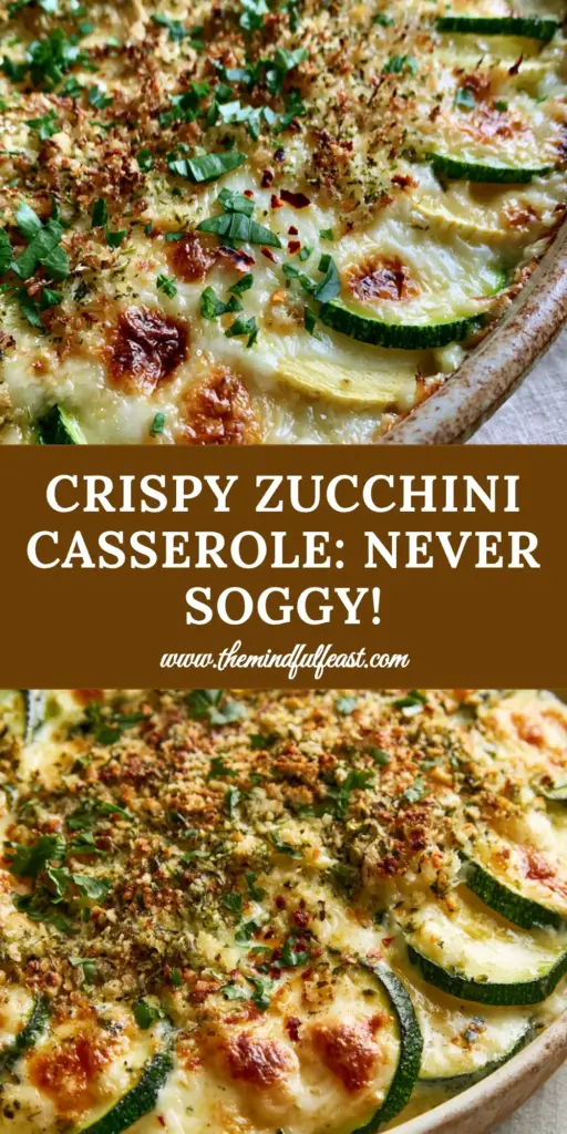 Baked Zucchini and Cheese Casserole with a Crispy Herb Crust 4 A rustic ceramic dish of Baked zucchini and cheese casserole with bubbly parmesan and mozzarella topping. (Baked zucchini and cheese casserole)
