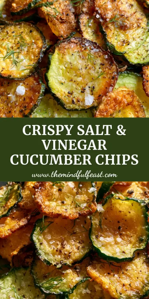 A towering pile of ultra-crispy oven baked cucumber chips with golden-brown curled edges and translucent green centers in a matte charcoal bowl.
