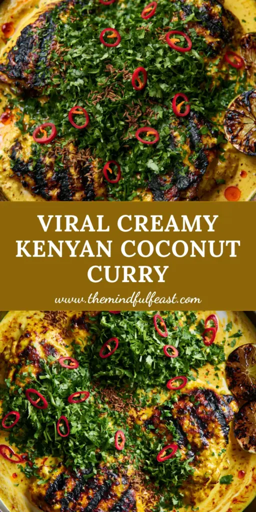 Kuku Paka: Authentic East African Coconut Chicken Curry 3 Top-down shot of Kuku Paka in a cast iron skillet with charred chicken thighs and golden coconut sauce. (Kuku Paka)
