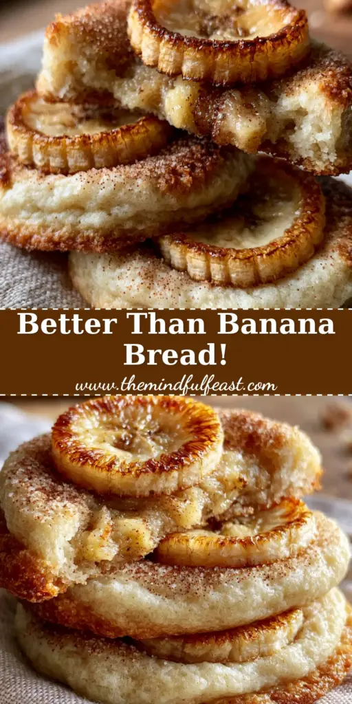 Banana Bread Cookies: Pillowy Soft with Caramelized Banana Toppings 4 A stack of thick, pillowy banana bread cookies with caramelized banana slices on a linen napkin. (banana bread cookies)