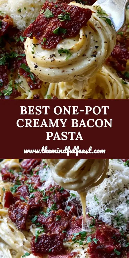 Creamy Bacon Pasta: The Ultimate Silk and Smoke Skillet Recipe 4 A close-up of Creamy Bacon Pasta in a cast iron skillet with crispy bacon and a fork lift.