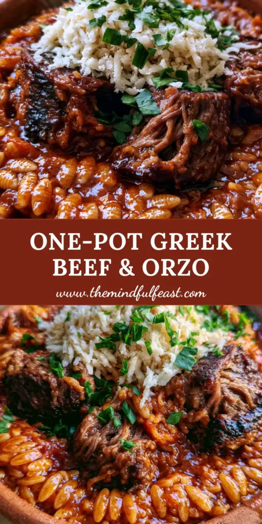 Giouvetsi: The Ultimate Greek Slow-Braised Beef and Orzo Comfort Dish 3 A handheld smartphone photo of authentic Greek Giouvetsi in a clay pot with steaming beef and orzo gems. (giouvetsi)