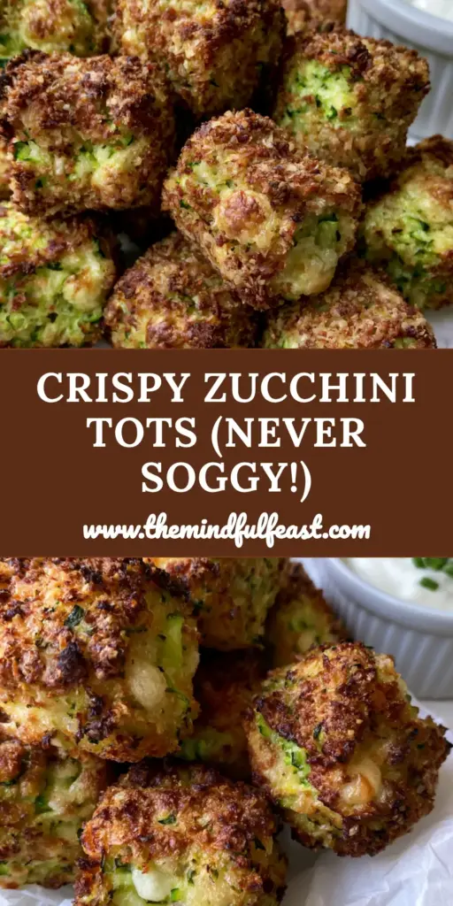 Zucchini Tots with a Crispy Parmesan Panko Crust 4 A close-up, top-down angled shot of a pile of golden-brown baked zucchini tots resting on crumpled white parchment paper with ranch dip.