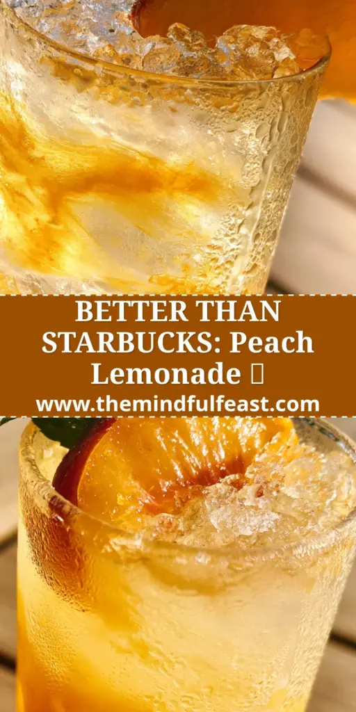 Peach Lemonade: The Ultimate Fresh Fruit Summer Refresher 4 A tall frosted glass of Peach Lemonade featuring a thick orange-gold puree at the bottom, glistening crushed ice, and a fresh mint garnish with condensation beads.