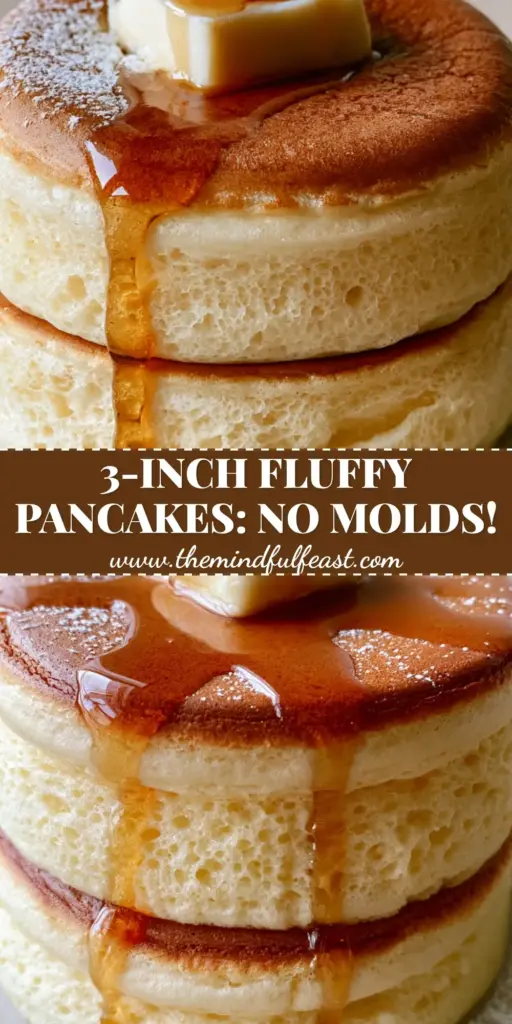 Japanese Pancakes: The Ultimate Ultra-Fluffy Souffle Pancake Recipe 4 A massive stack of three-inch tall Japanese pancakes with melting butter and maple syrup on a ceramic plate. (Japanese pancakes)