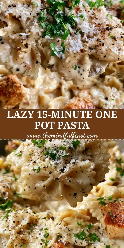 Bow tie pasta with Creamy Garlic Butter Chicken and Glossy Parmesan Sauce 4 A close-up of a wooden spoon lifting creamy garlic chicken Bow tie pasta with glossy sauce and parmesan.
