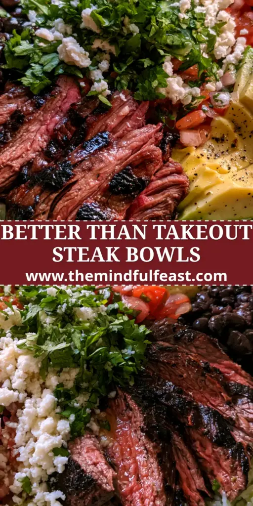 Tex-Mex Steak Rice Bowls with Charred Corn and Cilantro Lime Rice 4 A vibrant Tex-Mex steak rice bowl featuring juicy flank steak, charred corn, and avocado in a matte charcoal bowl. (Tex-Mex steak rice bowls)
