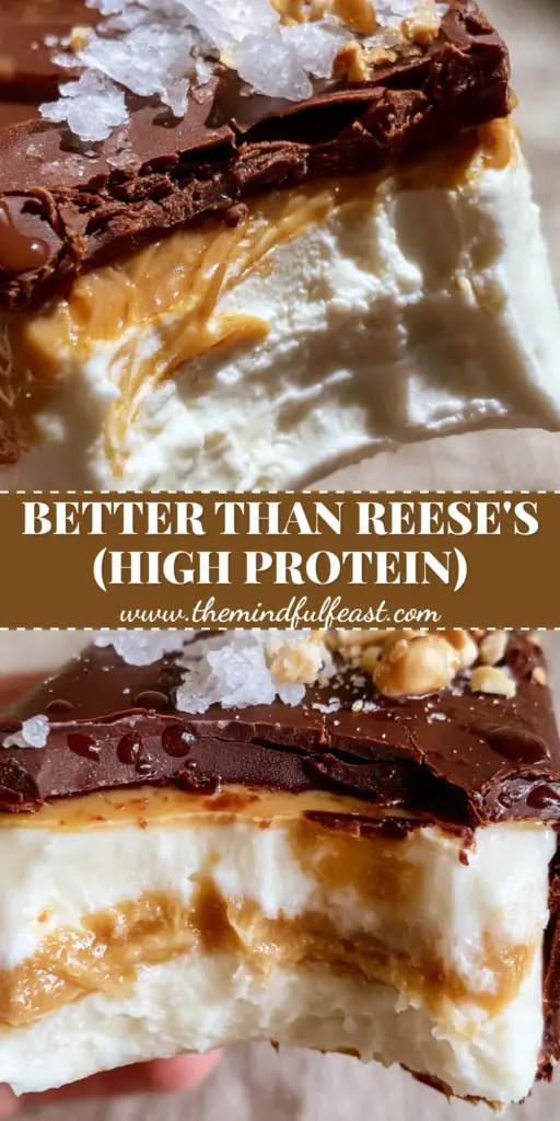 Peanut Butter Frozen Yogurt Bars: The Ultimate Three-Layer Healthy Snack 4 A close-up of Peanut Butter Frozen Yogurt Bars showing the cracked dark chocolate shell, sea salt, and crushed peanuts.