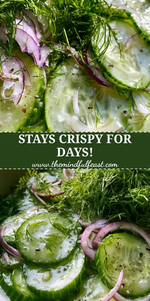 Cucumber Dill Salad: The Ultimate Crisp and Refreshing Summer Side 4 A macro handheld photo of a refreshing cucumber dill salad in a matte white ceramic bowl featuring thin slices and purple onions. (cucumber dill salad)