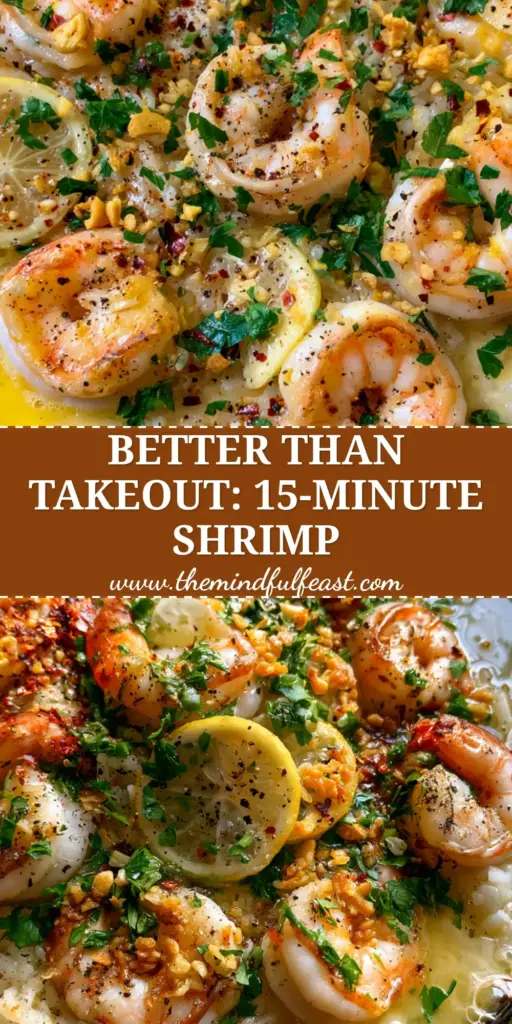 Garlic Butter Shrimp and Rice: The Ultimate One-Pan Cast Iron Dinner 4 A rustic cast iron skillet filled with golden Garlic Butter Shrimp and Rice garnished with lemon slices and fresh parsley.