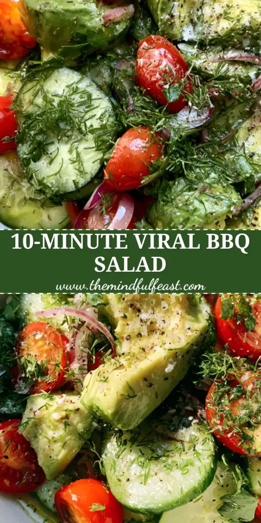 Cucumber Tomato Avocado Salad with Zesty Lemon-Herb Vinaigrette 4 A close-up shot of a vibrant cucumber tomato avocado salad with fresh dill and lemon vinaigrette in a white bowl. (cucumber tomato avocado salad)