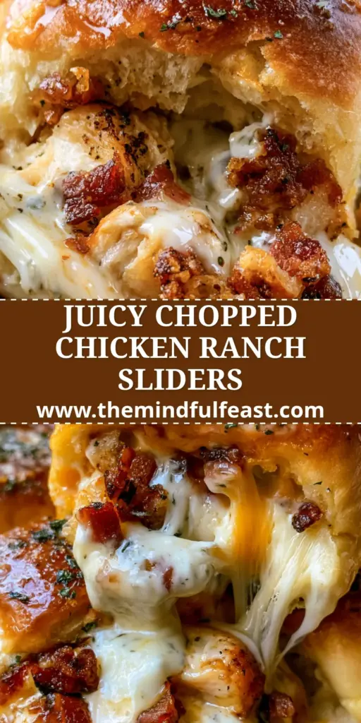 Chicken Bacon Ranch Sandwich Sliders with Garlic Butter Glaze 4 A tray of pull-apart Hawaiian sliders featuring a chicken bacon ranch sandwich filling with an extreme cheese pull.
