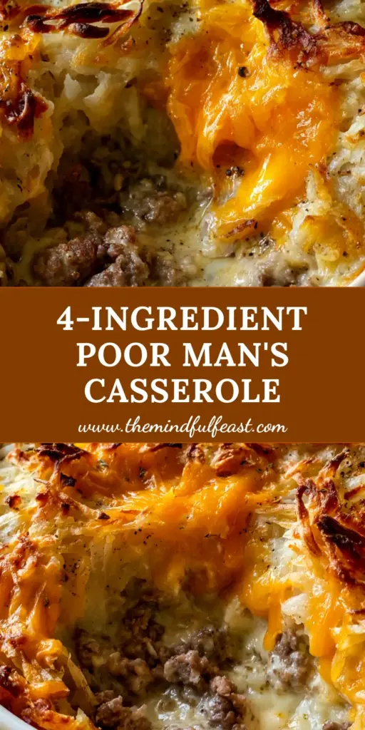 Amish Beef and Hashbrown Casserole with Crispy Toasted Potato Peaks 4 A steaming scoop of Amish beef and hashbrown casserole showing melted cheddar cheese and crispy potato shreds in a white dish.