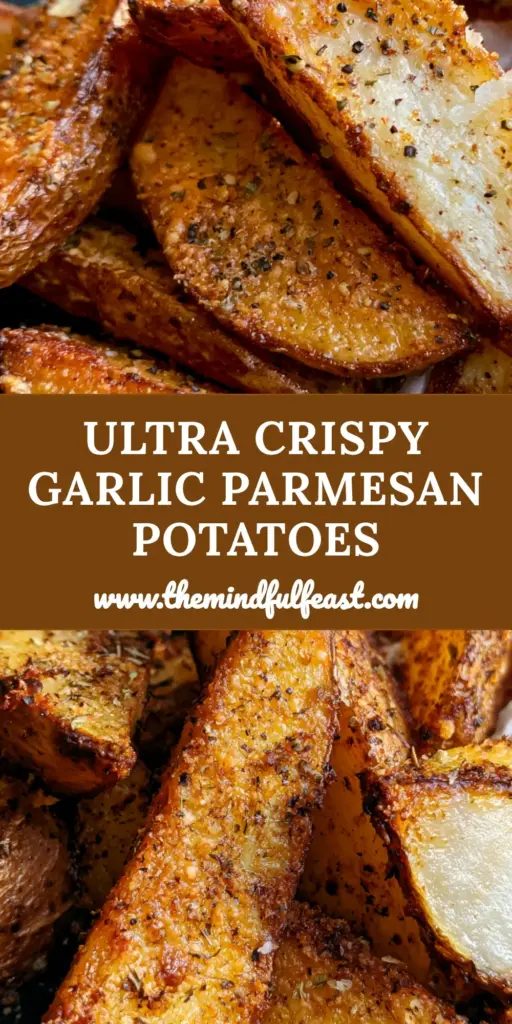 Roasted Potatoes Recipe with Glass-Shattering Parmesan Crust 4 Close-up of golden brown roasted potato wedges with parmesan cheese and herbs on a black plate. (roasted potatoes recipe)