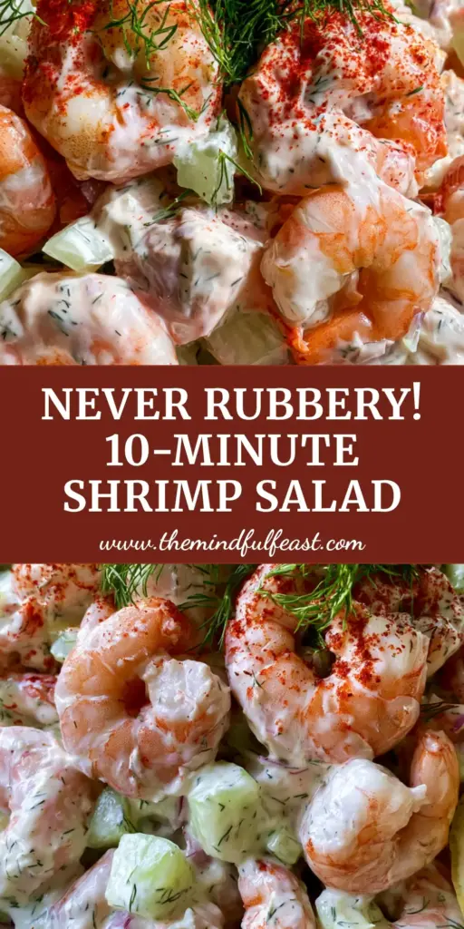 Shrimp Salad Recipes: The Ultimate Creamy Jumbo Poached Shrimp Salad 3 A vibrant bowl of creamy shrimp salad with jumbo poached shrimp, fresh dill, and smoked paprika dusting. (shrimp salad recipes)