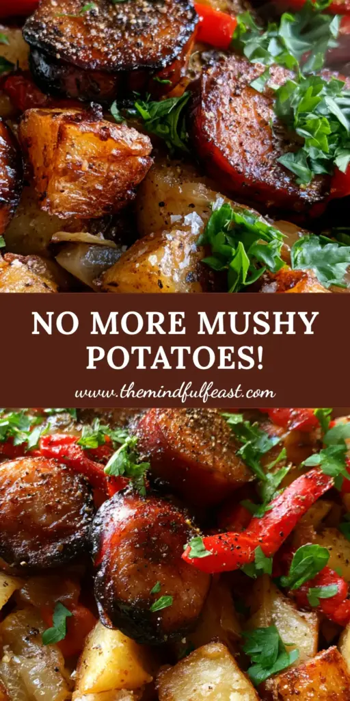 Smoked sausage and potatoes skillet: The Ultimate One-Pan Comfort Meal 3 A sizzling Smoked sausage and potatoes skillet in a cast iron pan with seared kielbasa and crispy golden potatoes.