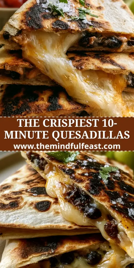 Bean and Cheese Quesadillas: The Ultimate Crispy Double-Bean Recipe 4 A stack of three crispy bean and cheese quesadillas on a ceramic plate with salsa and lime.