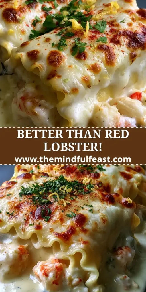 Shrimp and crab alfredo lasagna roll-ups with Garlic Butter Glaze 4 Close-up of three Shrimp and crab alfredo lasagna roll-ups on a charcoal plate with blistered mozzarella and lemon zest.
