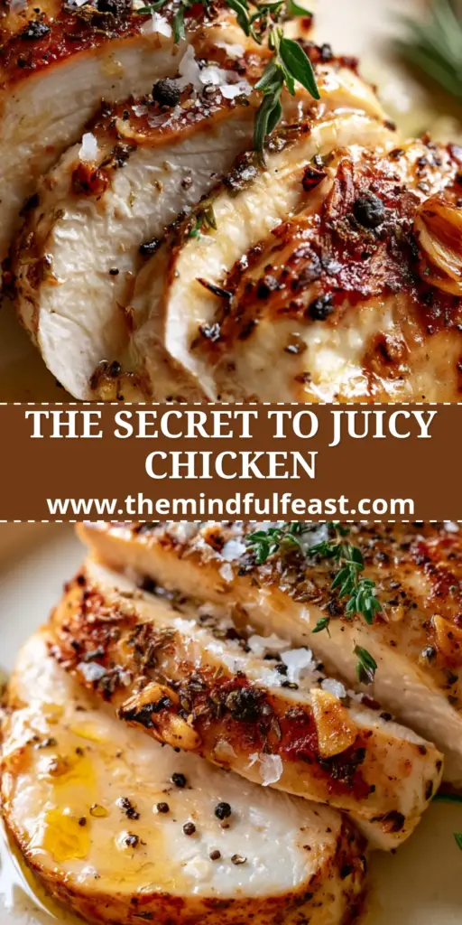 Chicken Breast Recipe: The Ultimate Garlic Butter Oven-Baked Masterpiece 4 Slices of oven-baked chicken breast with a golden-brown sear and garlic butter glaze. (Chicken Breast Recipe)