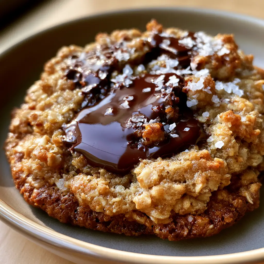 Oatmeal Chocolate Chip Cookies: The Ultimate Thick and Chewy Recipe 1 Soft daylight illuminating a plate of freshly baked Oatmeal Chocolate Chip Cookies on a ceramic dish.