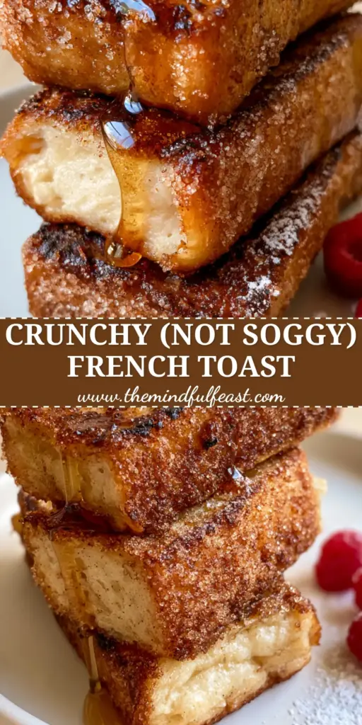 Cinnamon French Toast Sticks: The Ultimate Crispy Caramelized Breakfast 4 Three thick-cut Cinnamon French Toast Sticks stacked on a white plate with maple syrup dripping and fresh raspberries.