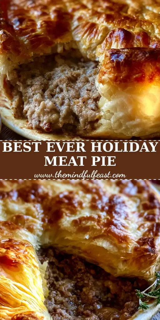 French Meat Pie (Tourtière): The Ultimate Flaky Canadian Classic 4 A close-up shot of an authentic French Meat Pie with a golden-brown flaky crust and a side of ruby red cranberry sauce on a dark oak table. (French Meat Pie)