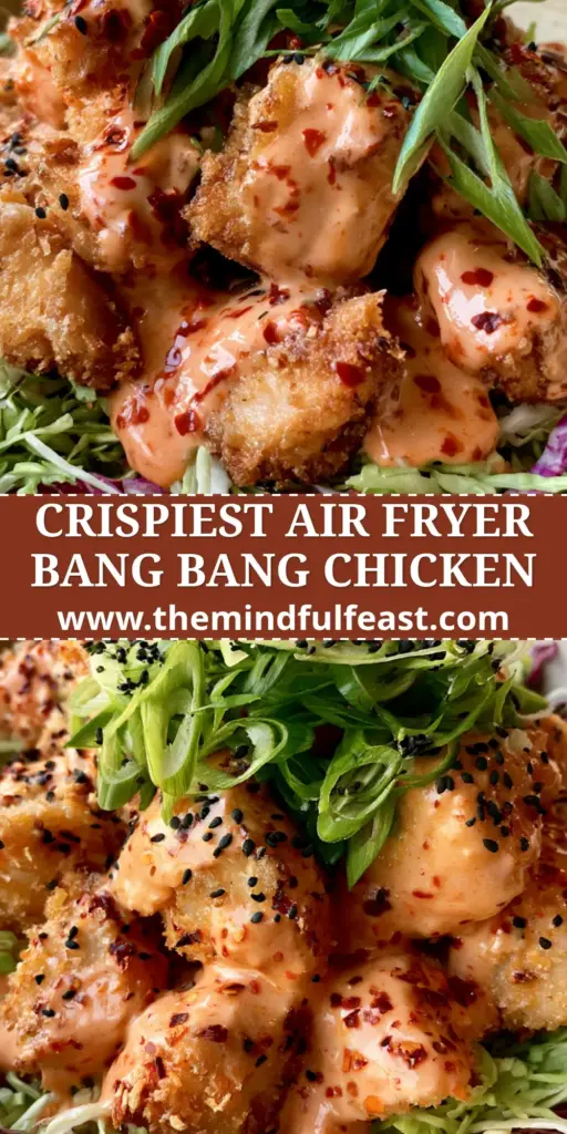 A handheld smartphone photo of a hero bowl featuring Crispy Bang Bang Chicken with shattered panko crust and coral sauce.