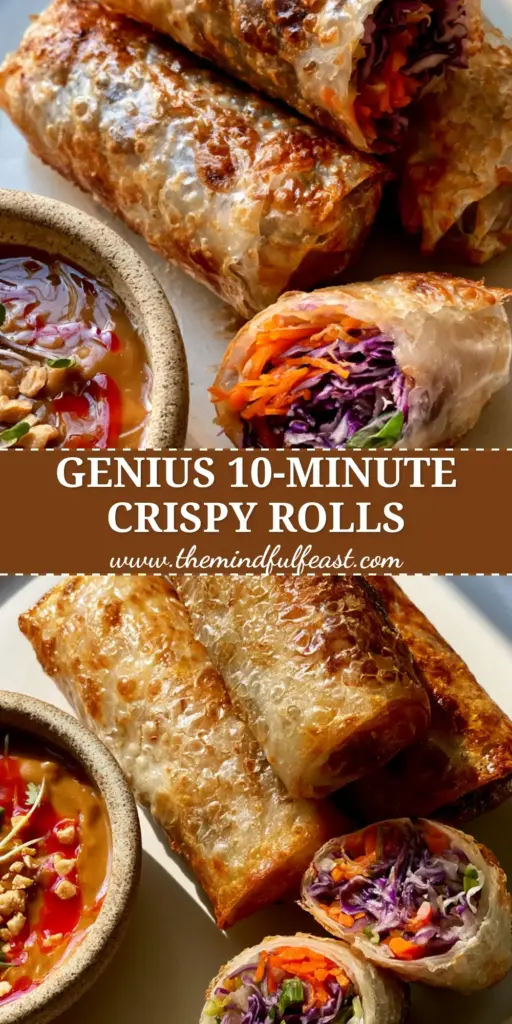 Spring Roll Recipes: The Secret to Shattered-Glass Crispy Air-Fried Rolls 4 A stack of three crispy golden-brown air-fried spring rolls with bubbly rice paper texture on a white plate. (spring roll recipes)