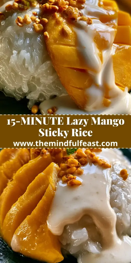 Thai Mango Sticky Rice Recipe: The Ultimate Guide to Authentic Khao Niew Mamuang 3 A close-up of authentic Thai Mango Sticky Rice served on a dark green banana leaf with vibrant golden-yellow Ataulfo mango and thick coconut cream glaze.