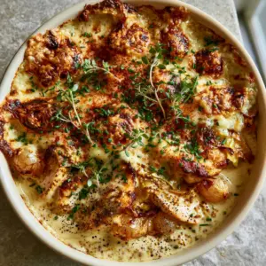Macro shot of seared chicken slices nestled in a pale-gold Dijon cream sauce with caramelized leeks. (Creamy French Chicken Casserole)