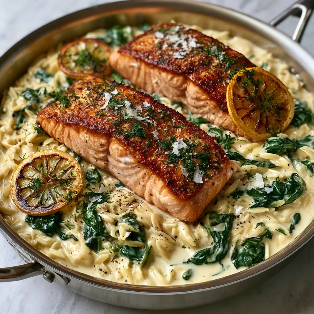 A close-up of a Creamy Chicken and Spinach Casserole in a white dish showing bubbly mozzarella cheese with golden charred spots and fresh parsley garnish.
