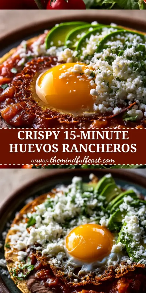 Huevos rancheros Recipe: The Ultimate Authentic Morning Feast 4 A rustic plate of Huevos rancheros with a shattered-crisp tortilla, velvety black beans, chunky salsa roja, and a sunny-side-up egg with lacy edges.