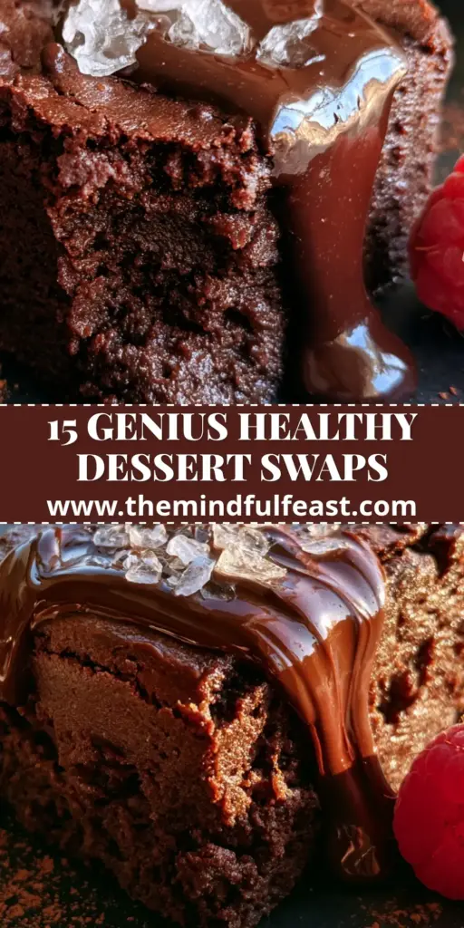Healthy Dessert Swaps: The Ultimate Fudgy Cacao Almond Flour Brownies 3 A stack of fudgy almond flour brownies with chocolate drizzle and a fresh raspberry on top. (Healthy Dessert Swaps)