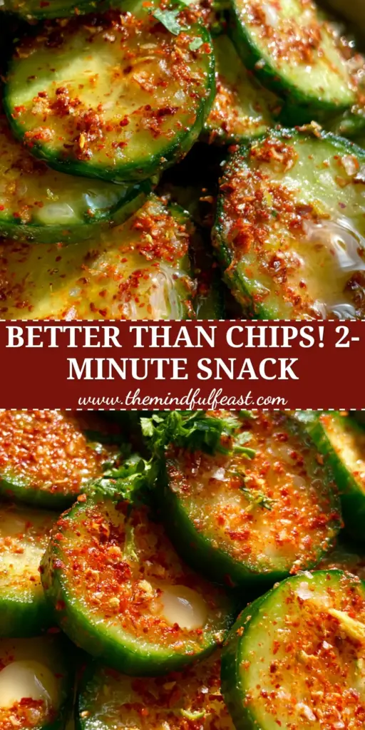 Cucumber Slices with Chili-Lime Dip: The Ultimate Zesty Summer Snack 4 A close-up vertical shot of cucumber slices with chili-lime dip, showing thick rounds encrusted with red spices and salt crystals in a rustic bowl.