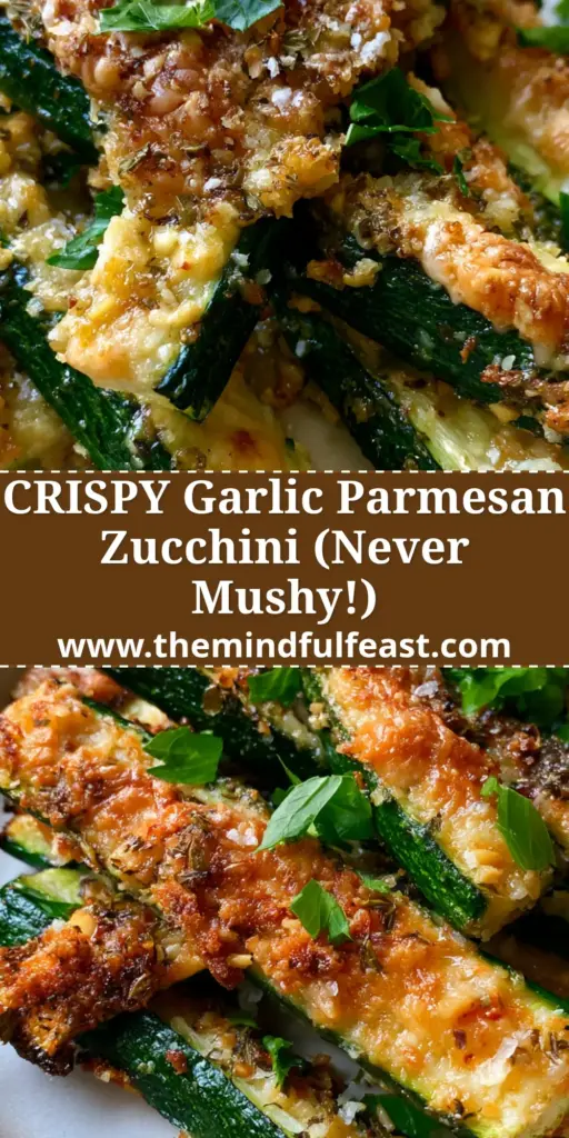 Garlic Parmesan Roasted Zucchini with a Shattered Gold Crust 4 A close-up smartphone photo of garlic parmesan roasted zucchini spears with a bubbly golden-brown cheese crust and fresh parsley garnish on a white plate.