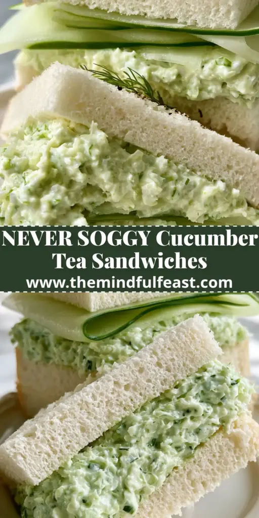Kentucky Benedictine Cucumber Sandwiches: The Ultimate Southern Tea Sandwich Guide 3 A stack of Kentucky Benedictine Cucumber Sandwiches on a white plate showing the pale green filling and dill garnish.